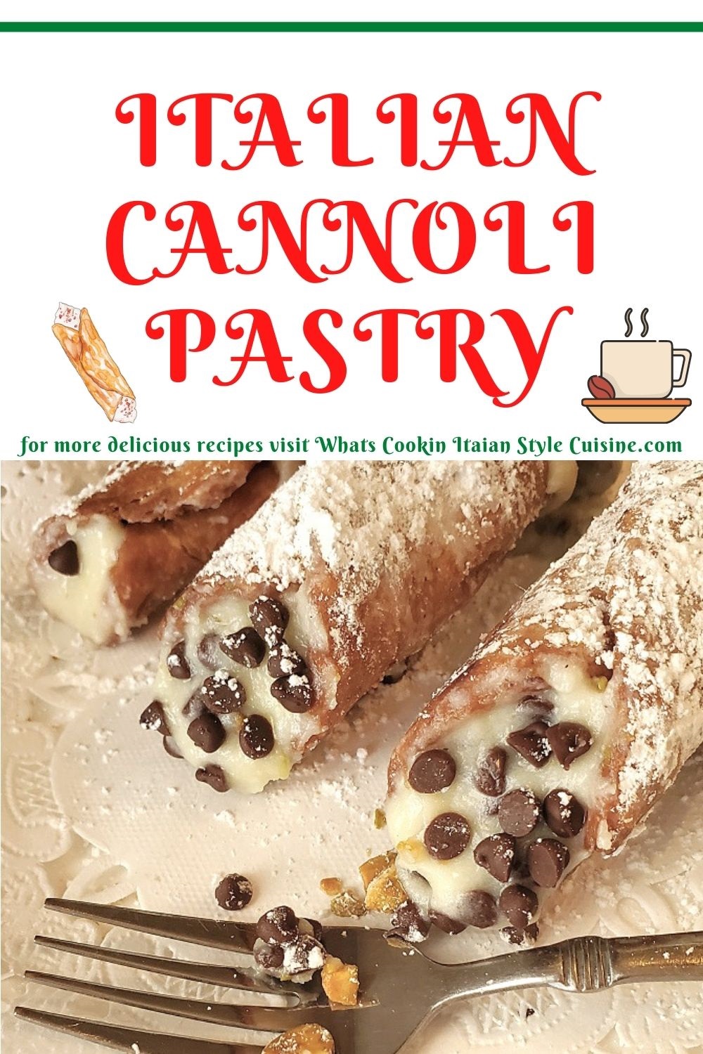 these are the directions and recipe on how to make homemade cannoli in pin for later
