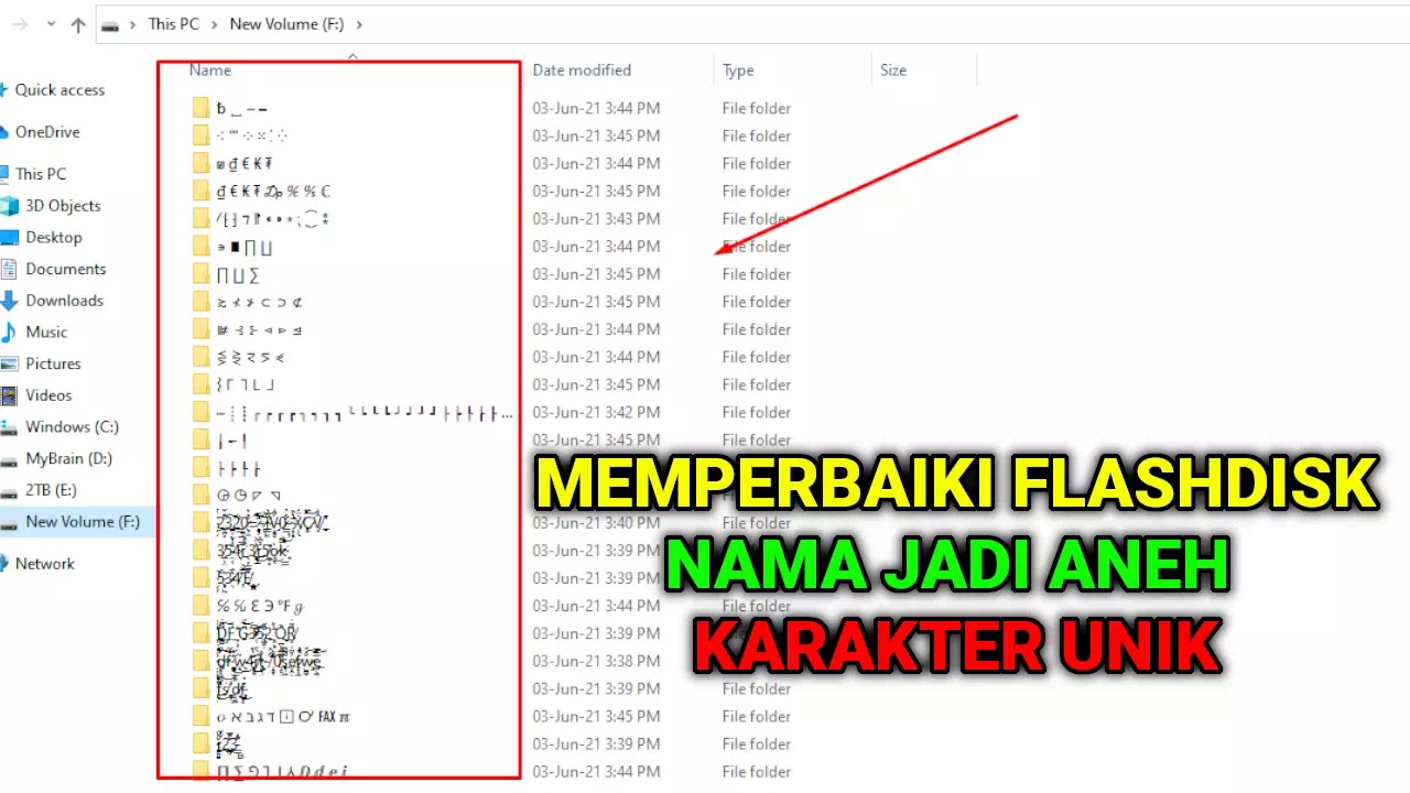 Cara Mudah Mengatasi Nama File Di Flashdisk Berubah Karakter Unik SiHacker