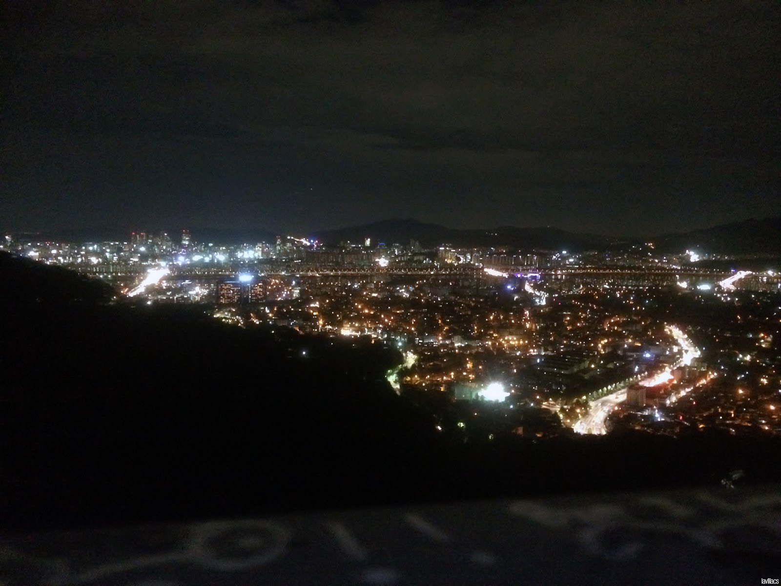 Seoul, Korea - Summer Study Abroad 2014 - View of Seoul from Namsan N Seoul Tower base at night