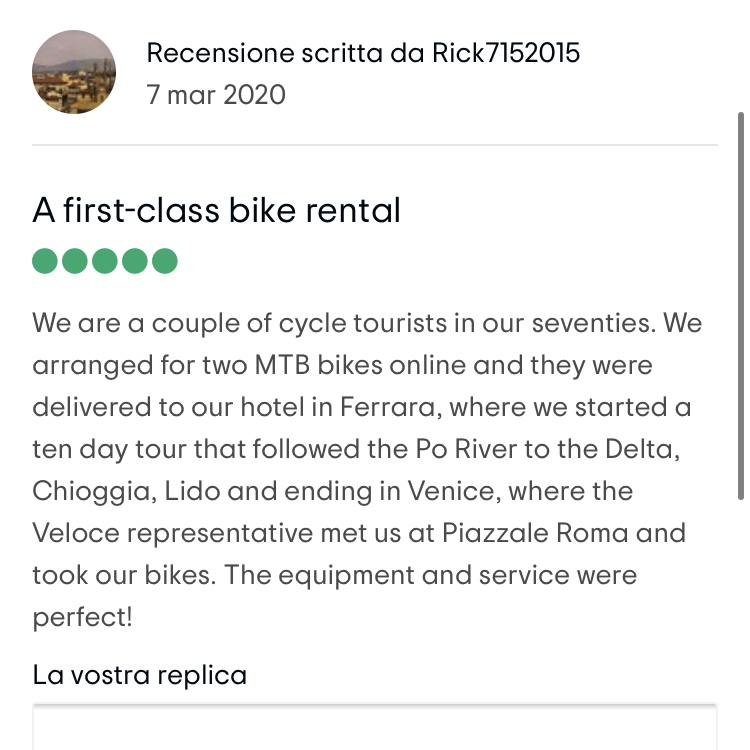 bike rental Italy reviews tripadvisor