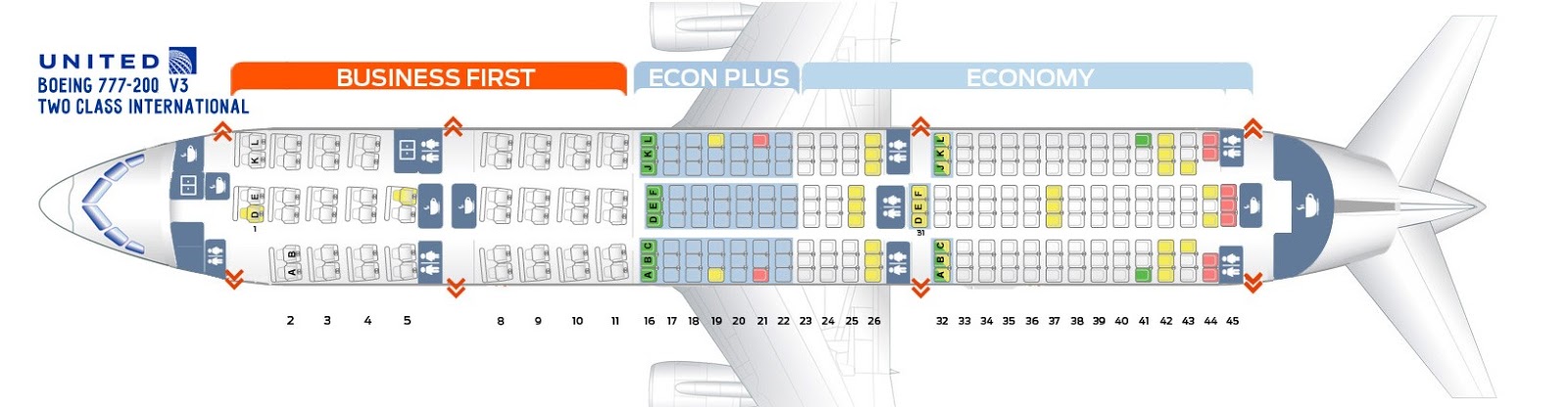 American Airlines Boeing 777 200 Seating Chart