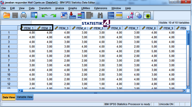 Statistik Dan Ekonometrik Uji Reliabilitas Data Dengan Teknik Split Half Dan Cronbach Alpha
