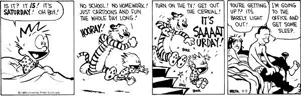 Vraie Fiction Calvin Hobbes And My Saturdays