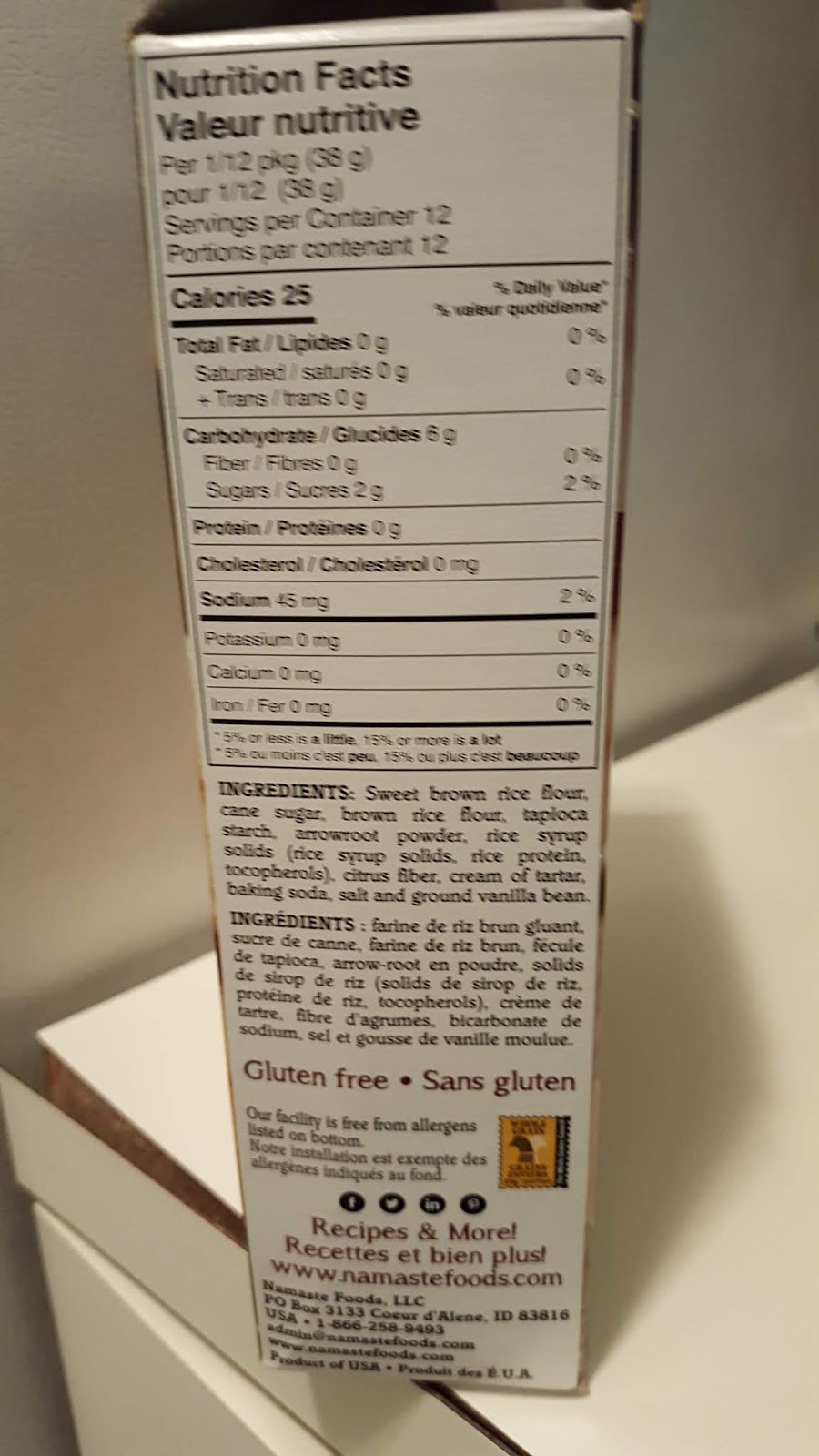 Recipe Namaste Foods Scone and Muffin Mix, NutFree, GlutenFree