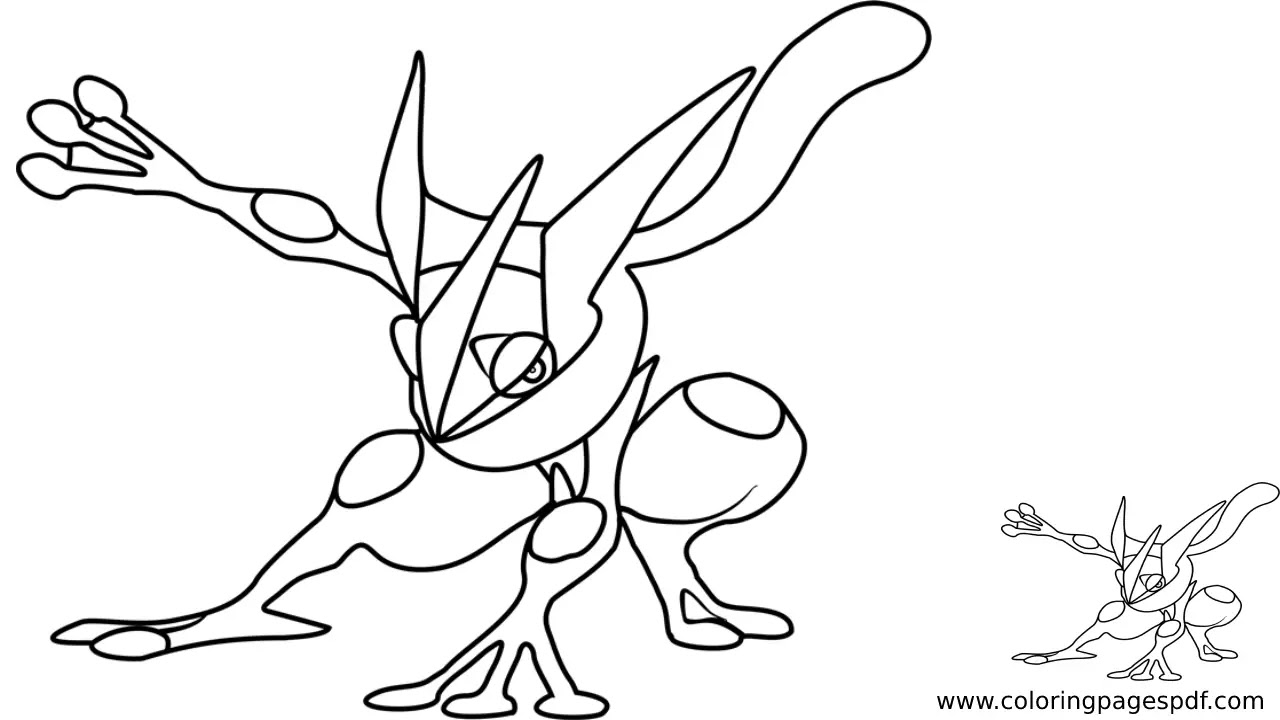 Coloring Page Of Mega Greninja