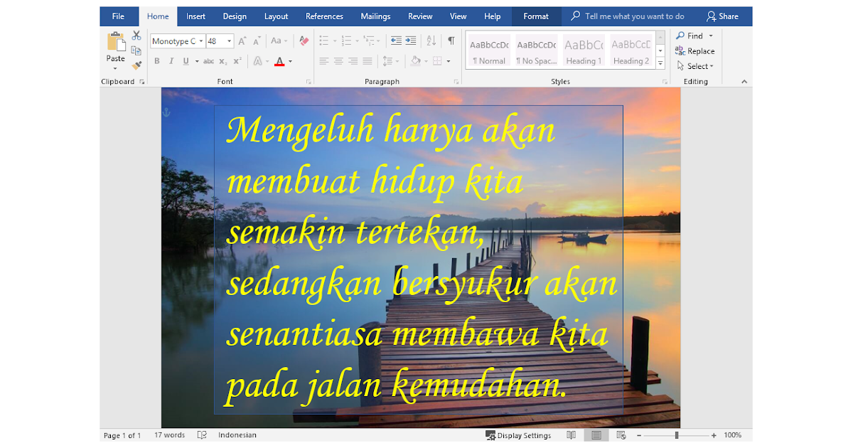 Cara Membuat Tulisan di Atas Gambar Microsoft Word Lengkap ...