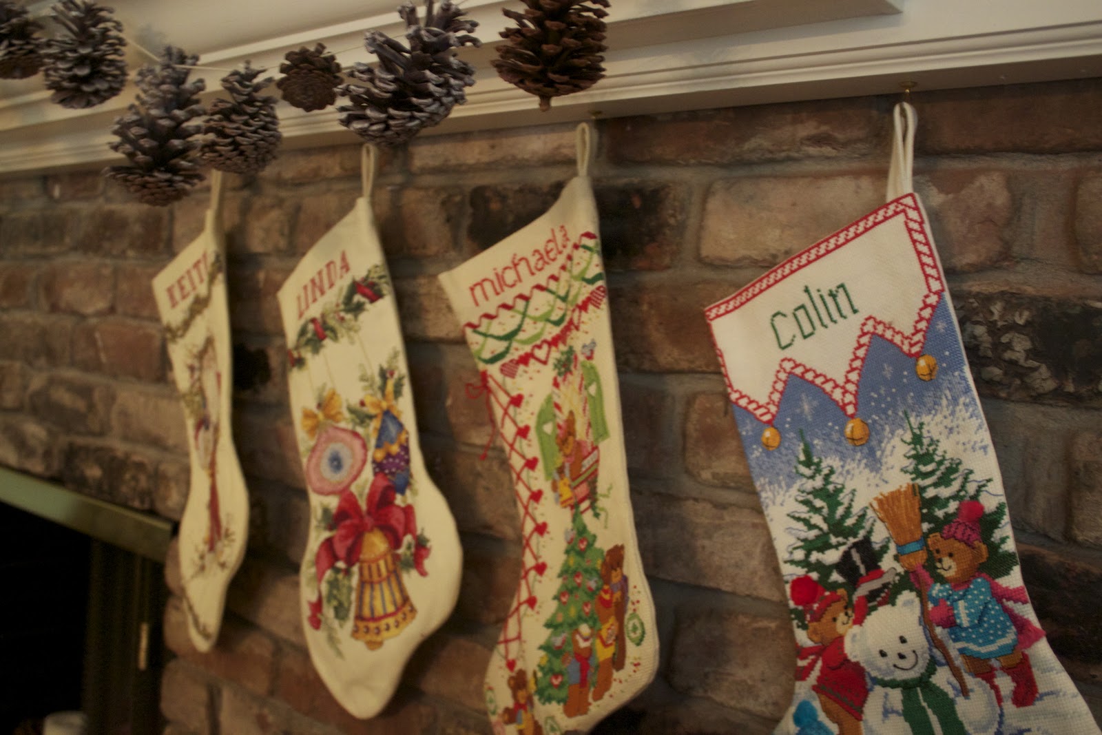 Sky High Santa - printed Christmas stocking cross stitch pattern