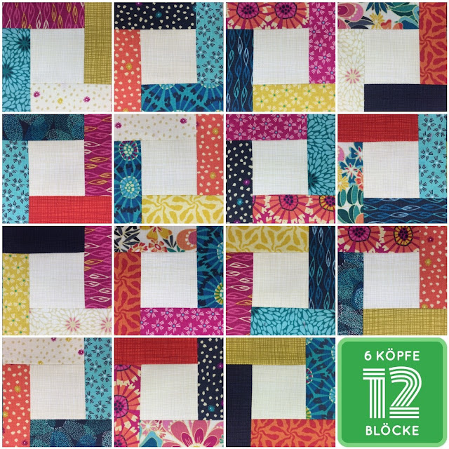6 Köpfe 12 Blöcke Bright Hope Block Quiltmanufaktur