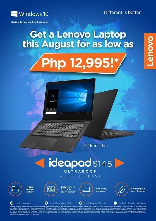 Promo Alert: Score a New Lenovo Laptop for as Low as Php12,995!