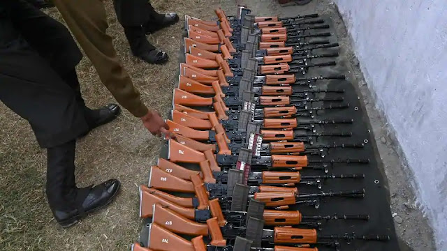 arms and ammunition siezed in J&K