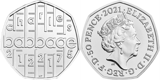 United Kingdom 50 pence 2021 - Charles Babbage