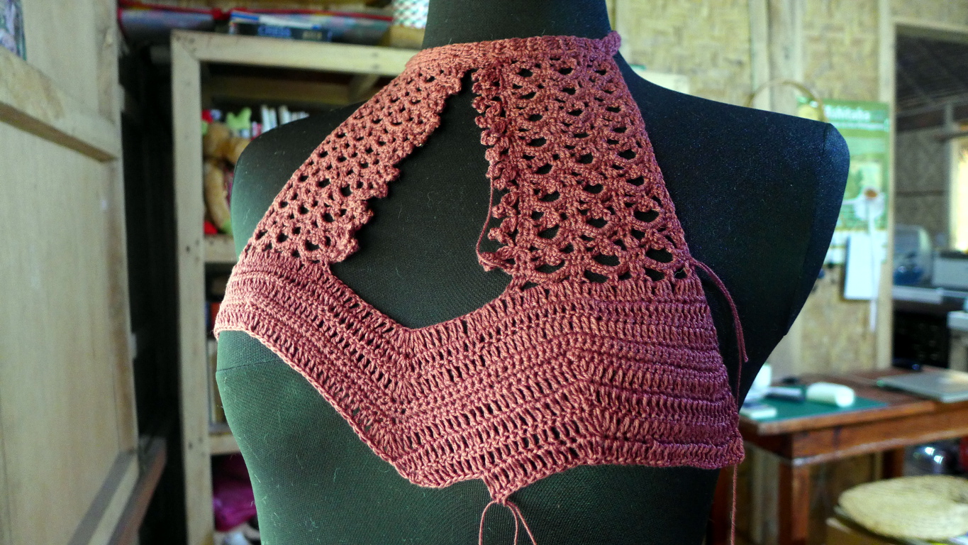 Lace Halter Bra free pattern