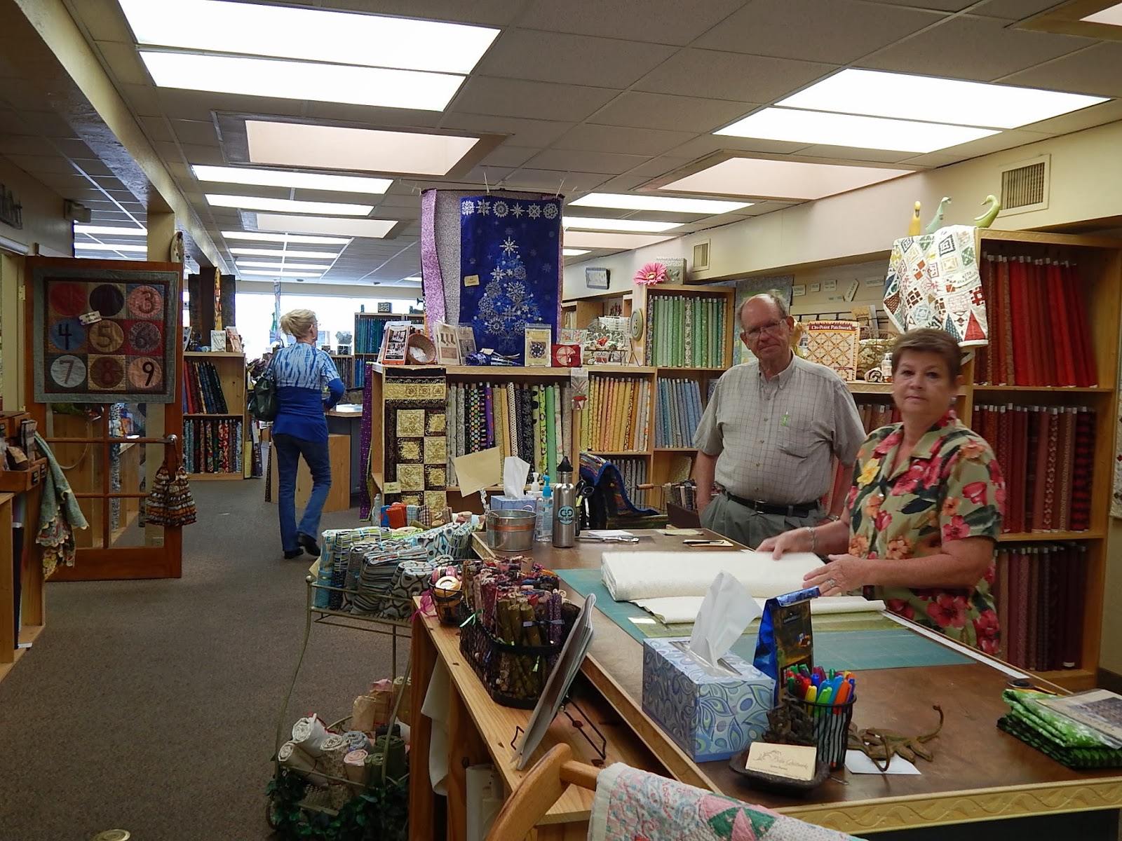 Ray and Cindy's RV Travels Meeting Bloggers and Quilt Shops