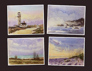 water colour study works of seascapes by Manju Panchal