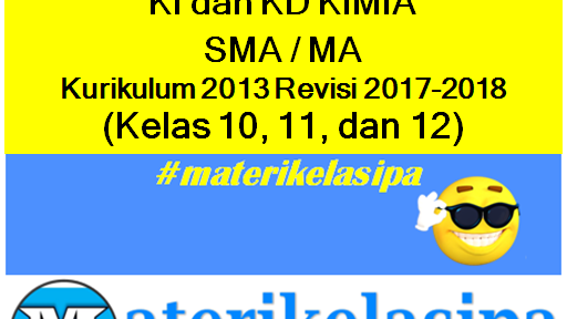 Daftar Ki Dan Kd Kimia Sma Ma Kurikulum 2013 Revisi 2017 2018 Kelas 10 11 Dan 12