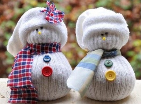 How To Make Snowman From Socks