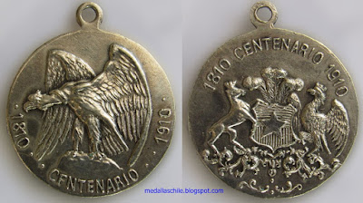 Medalla Recuerdo del Centenario Chie 1910