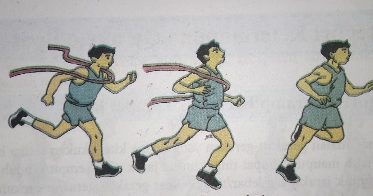 Gerak Memasuki Garis Finish Lari Jarak Menengah Jasmani