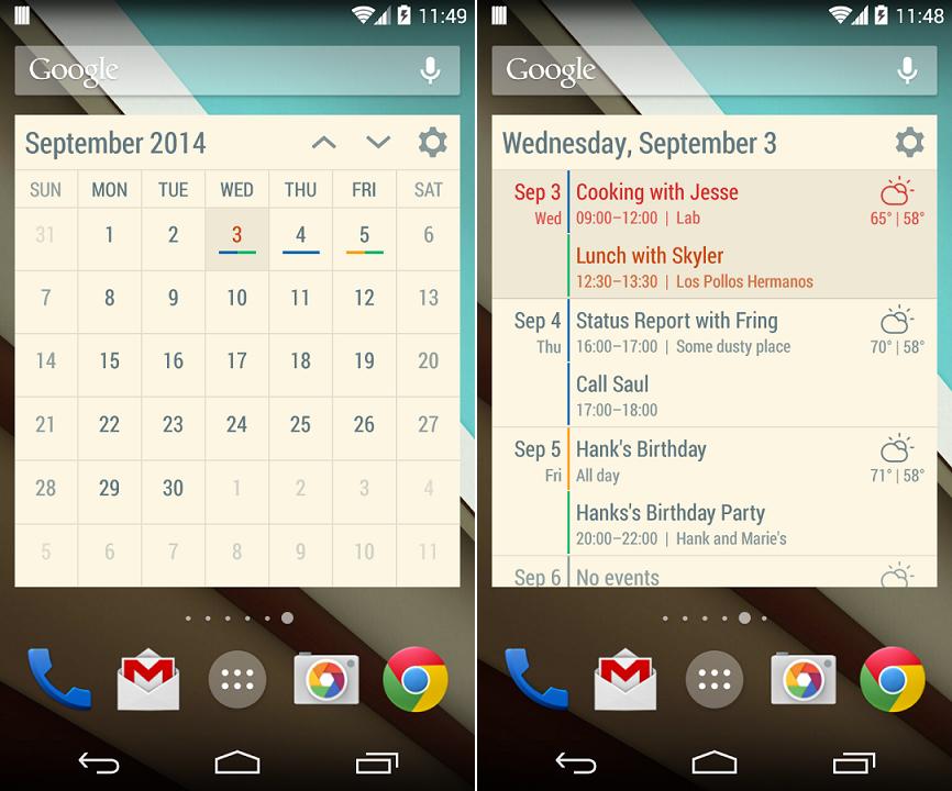 Event Flow Calendar Χαλαρά το ομορφότερο widget ημερολογίου στο Android