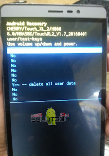 Cherry Mobile TOUCH XL 2 confirm wipe data