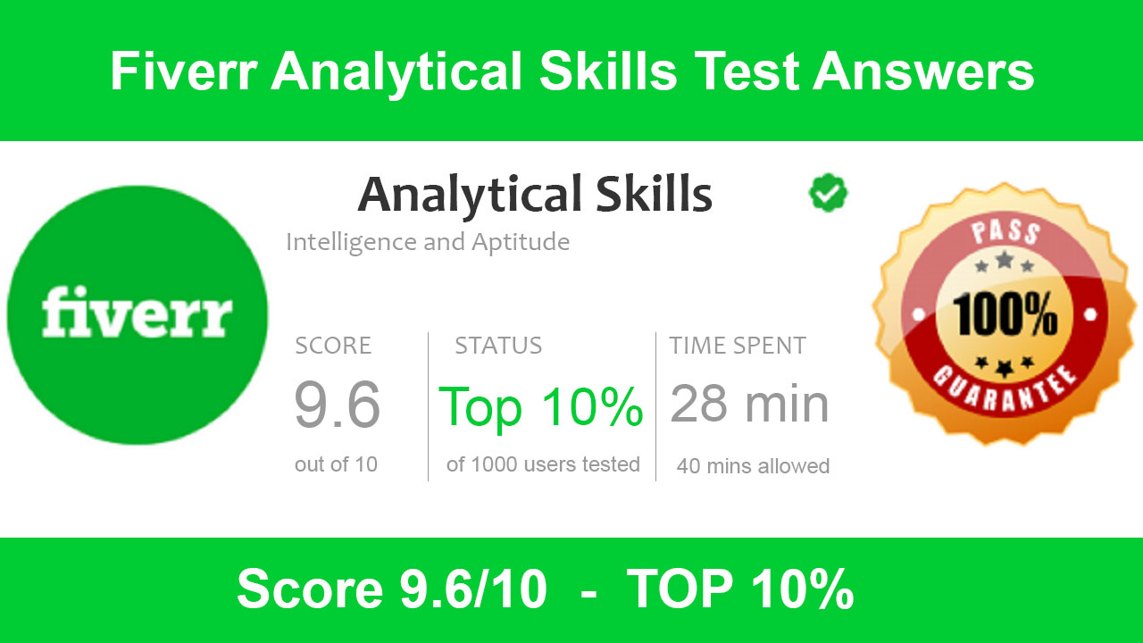Fiverr Exam Answers Fiverr Analytical Skills Test