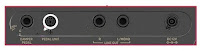 1/4 audio outputs, sustain pedal connectors