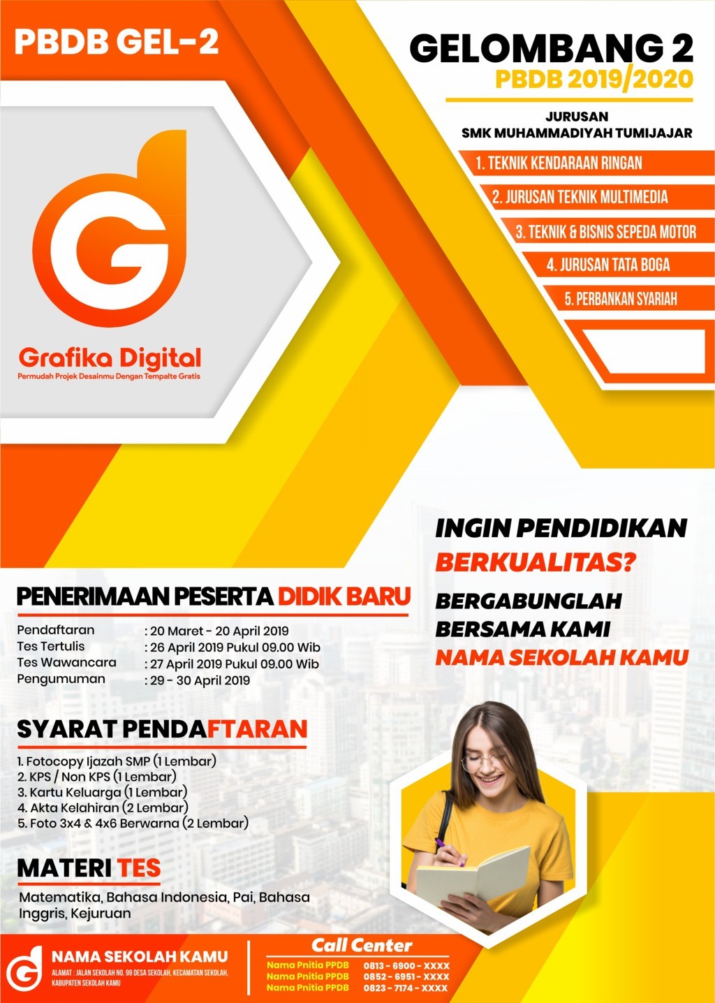 contoh brosur sekolah cdr contoh brosur sekolah cdr