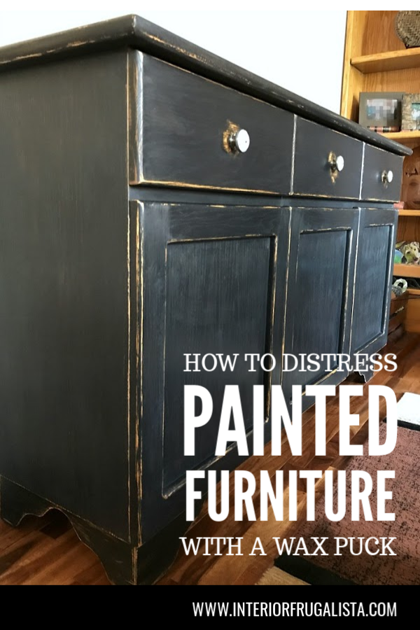 How To Distress Painted Furniture With A Wax Puck Interior