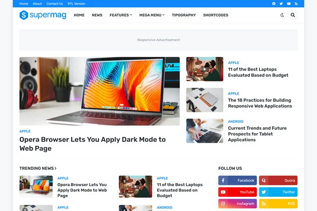 SuperMag Blogger template