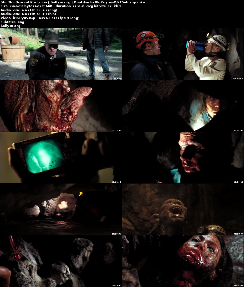 The Descent Part 2 2009 BRRip 600MB Hindi Dual Audio ESub 720p Download