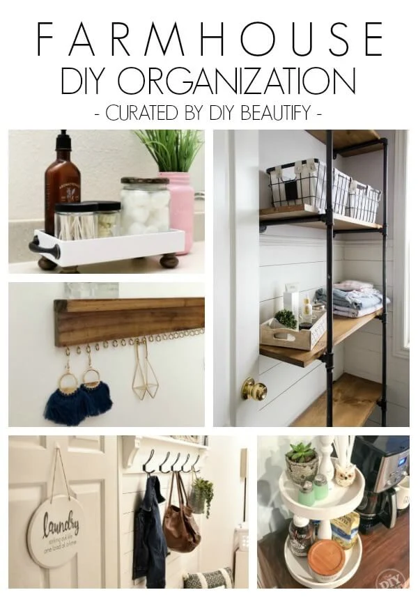 Farmhouse organization DIY projects for the home