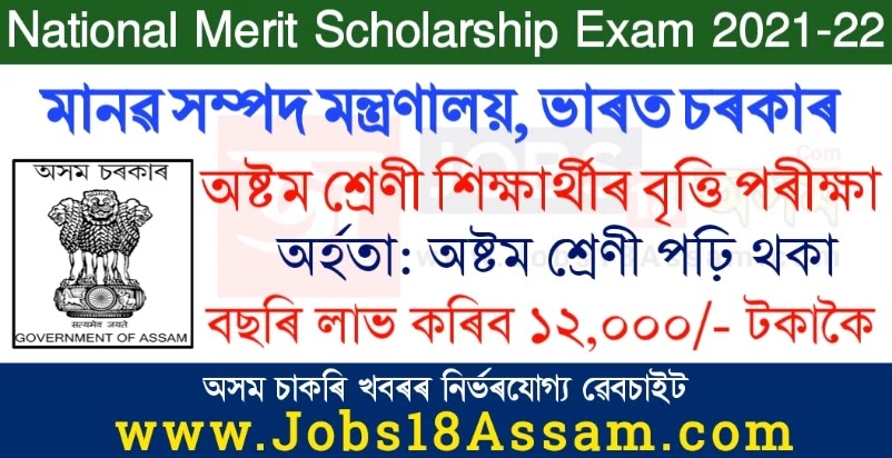 National Means Cum-Merit Scholarship Examination 2021-22 for Class VIII