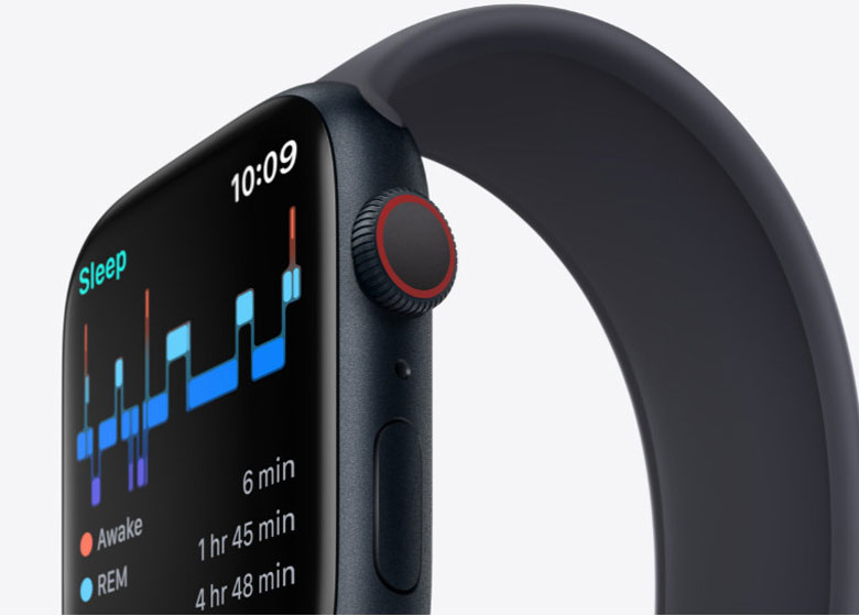 Đồng hồ Apple Watch Series 8 Cellular 45mm Midnight - Viền nhôm, Dây cao su - MNK43VN/A - Hàng chính hãng