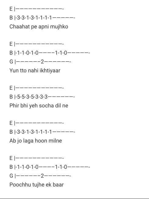 aashiqui 2 song guitar chords aashiqui 2 song guitar chords
