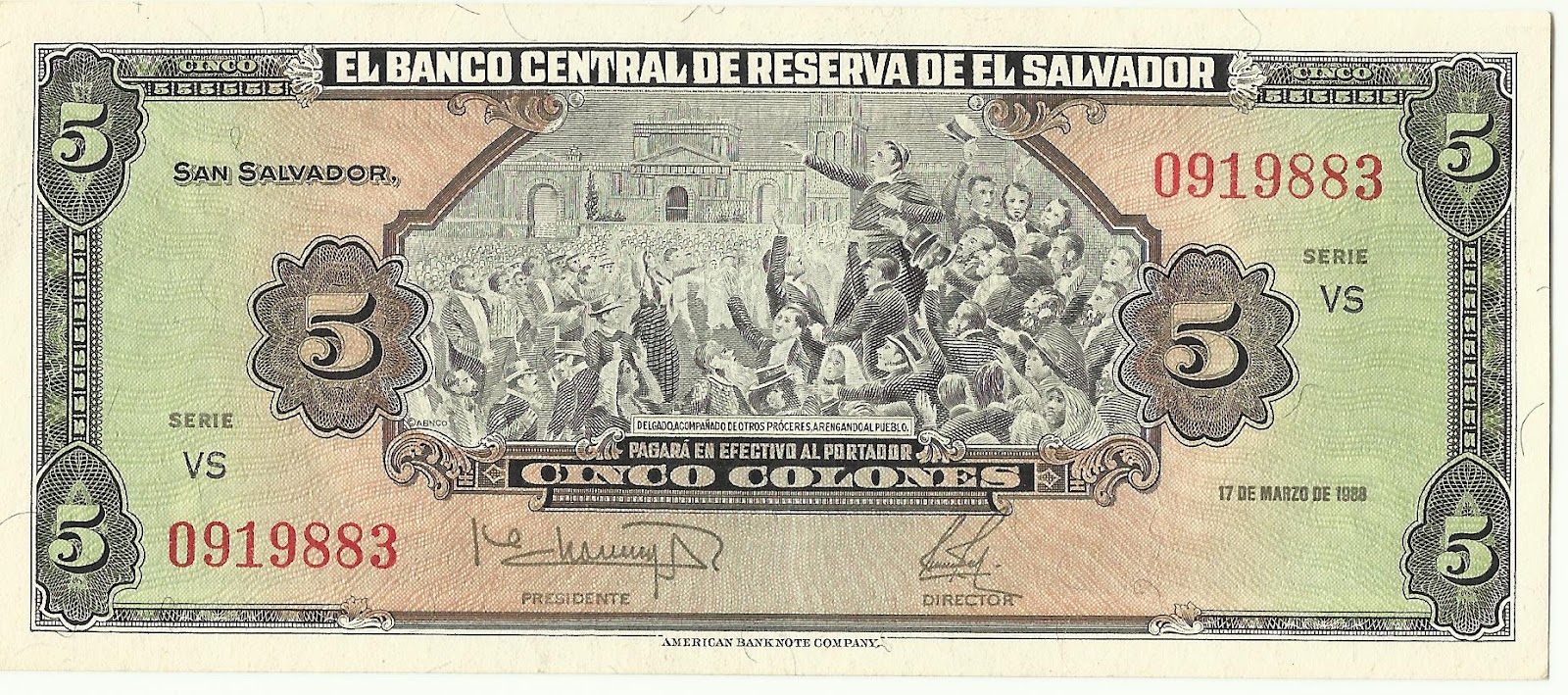 Coin n Currency Collection Banknotes of El Salvador