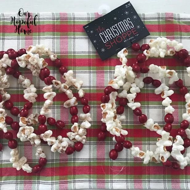 cranberry popcorn garland