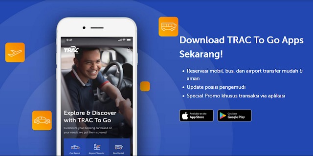 trac to go perusahaan transportasi jakarta dengan aplikasi trac to go