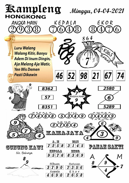 Syair Hongkong Malam Ini Minggu 04-04-2021 - Syair Sgp Hari Ini, Hongkong,  Sidney