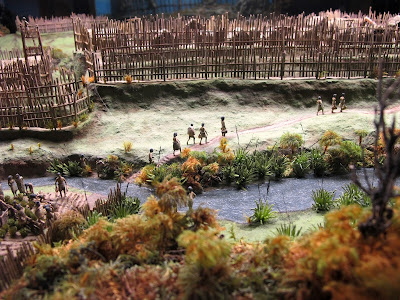 Diorama showingTuruturu Mokai pa from above.