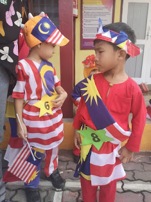 Fesyen Baju Merdeka Kanak-Kanak Pra Sekolah Kebangsaan Padang Midin