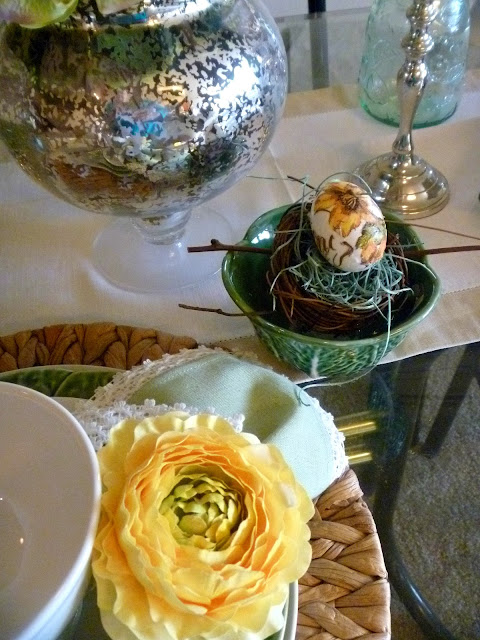 Inspiration for an Easter Tablescape - pull our the bunnies and the eggs, it's Easter time and we have a table to set! - Slice of Southern