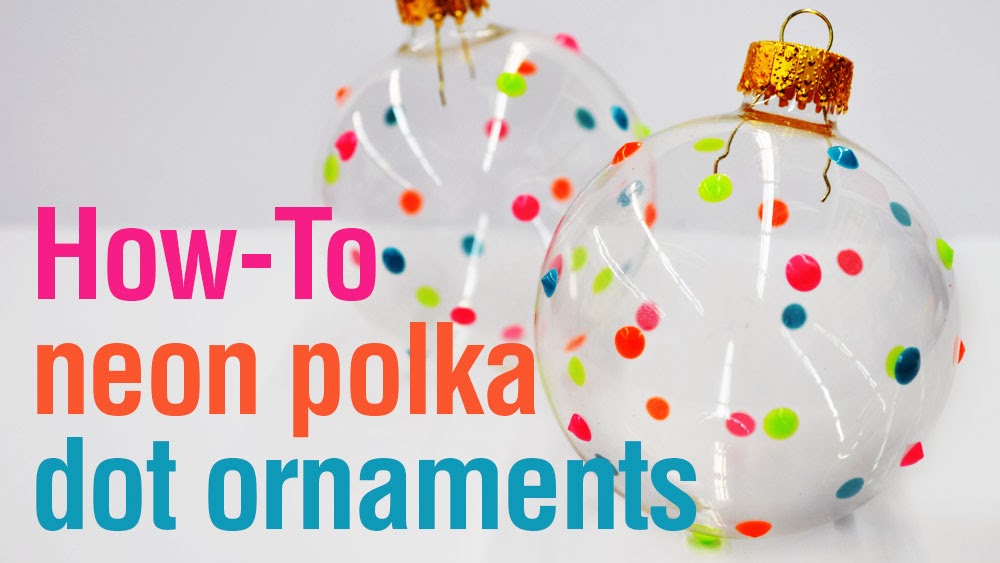 iLoveToCreate Blog How to make neon polka dot ornaments
