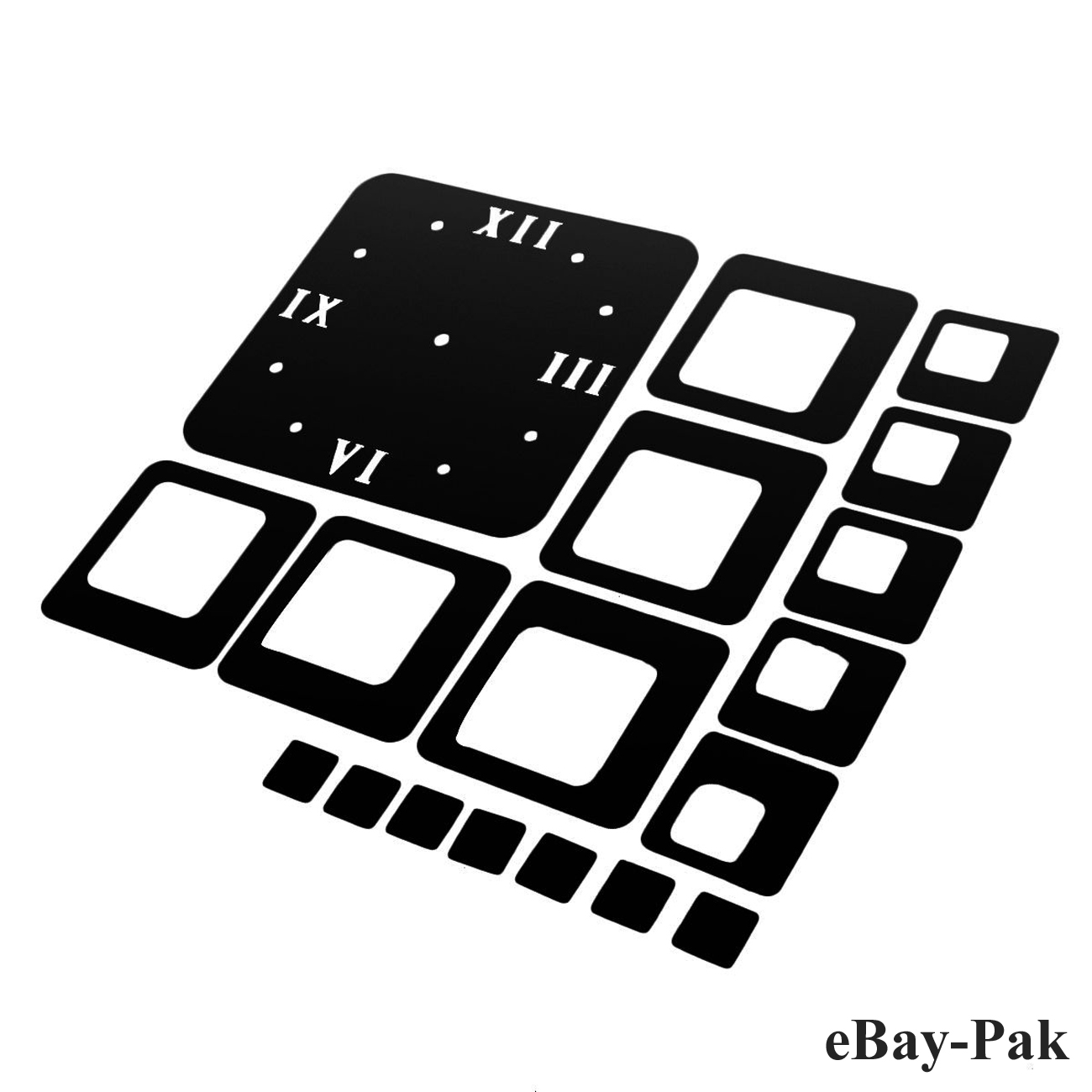 Large Wall Clock Mirror Surface Wall Sticker EbayPak