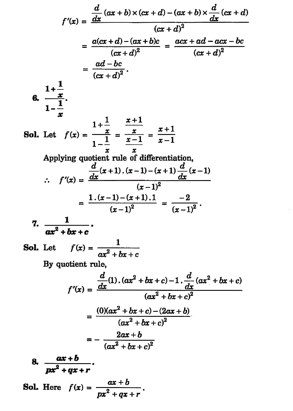 limits and derivatives class 11 assignment