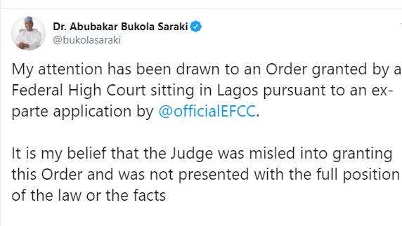 Saraki: EFCC misled court to seize my properties in Lagos/newsheadline247.com