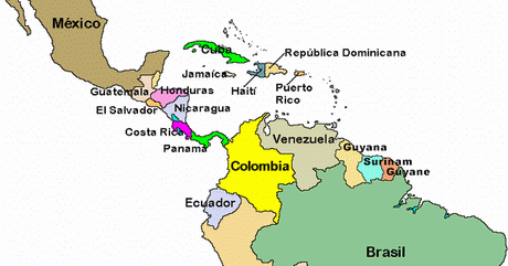 Le Mango Caraïbes: Carte de l'Amerique Latine