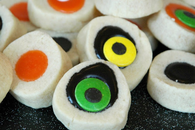 Halloween Thumbprint Cookies