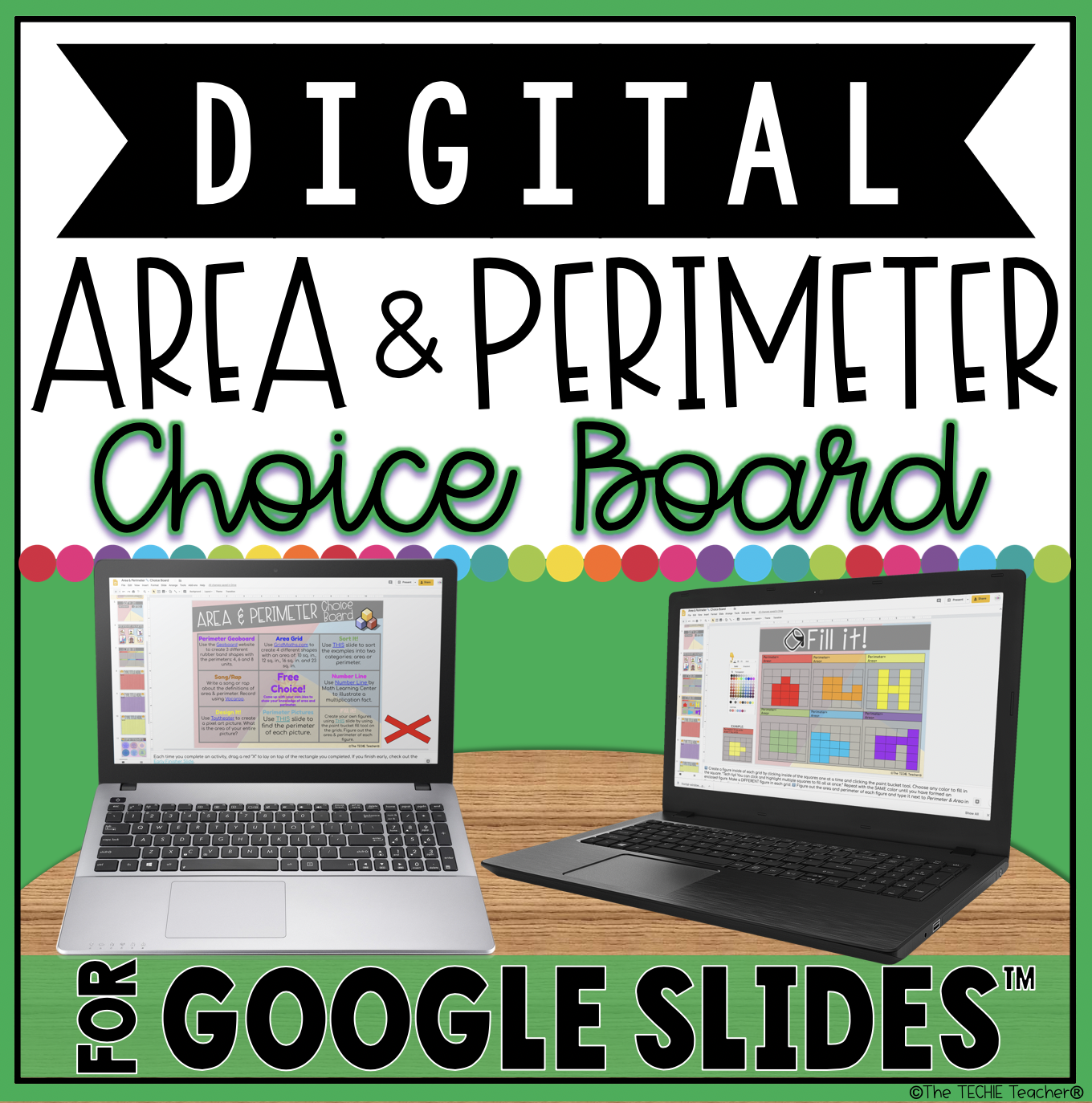 Digital Area and Perimeter Choice Board Digital Area and Perimeter Choice Board