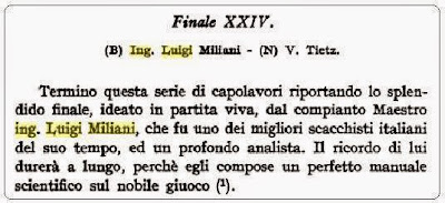 Recorte de la página 255 del libro de Pasquinelli, ABC degli Scacchi