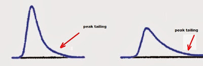 Fig. 1: Peaks showing tailing